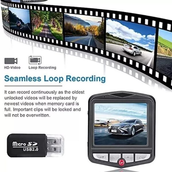 2.4 Inch Full HD 1080P Dash Cam, Car DVR Front Or Rear Camera Night Vision G Sensor - Image 7