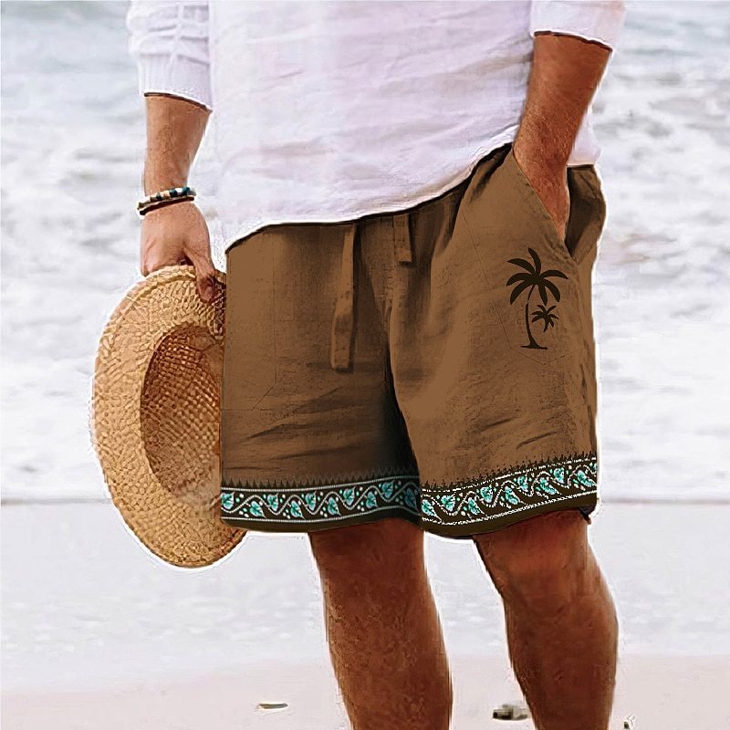 Print Beach Shorts Summer Fashion Loose Drawstring Short Pants Mens Clothing - Image 2
