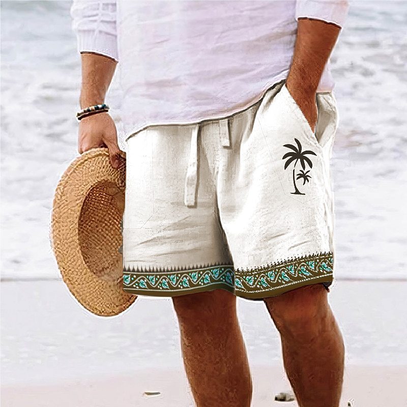 Print Beach Shorts Summer Fashion Loose Drawstring Short Pants Mens Clothing - Image 8