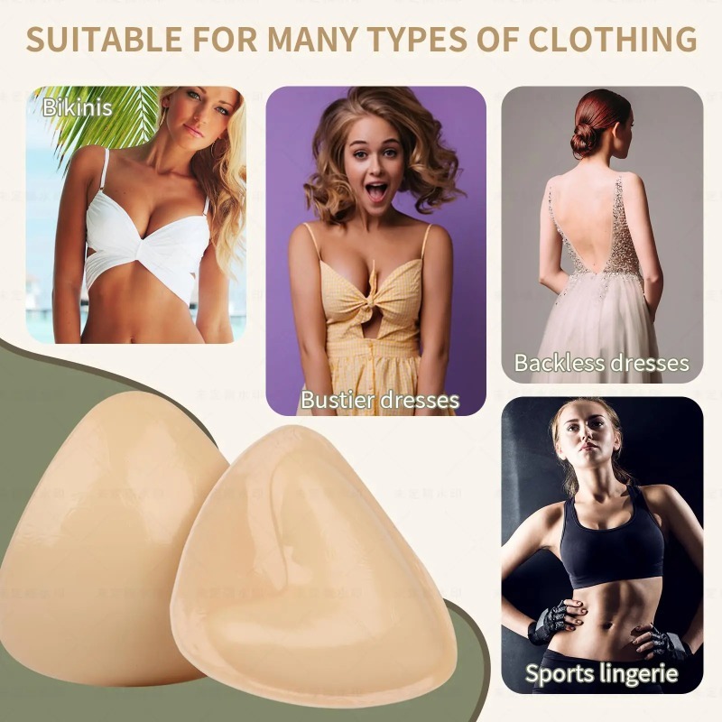 Double Sided Adhesive Sticky Bra Inserts Push Up Thick Sponge Breast Lift Pads Women Swimsuit Bikini Cup Enhancer - Image 6